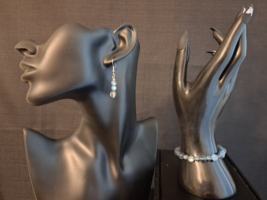 Amphitrite Simplistic Bracelet and Earrings Set
